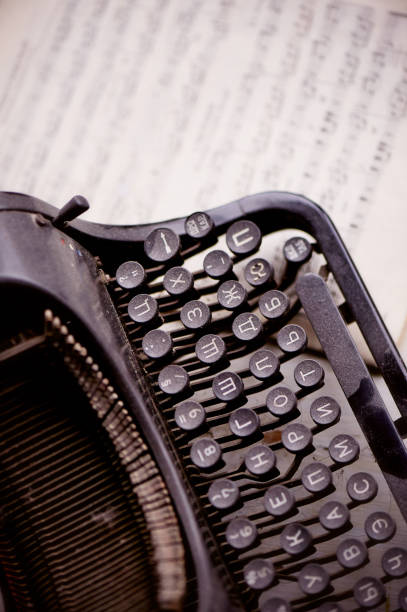 istock Details of old typewriter in rust and dust.Retro 857148922