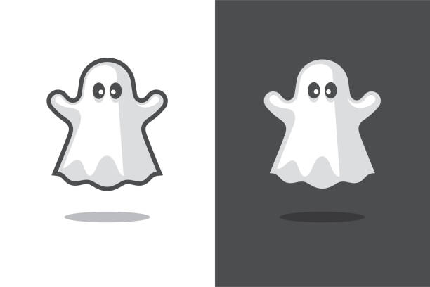 ilustrações de stock, clip art, desenhos animados e ícones de cute ghost icon. - ghost