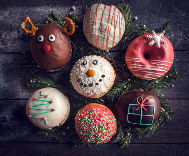 istock Homemade donuts with Christmas decoration 857159506