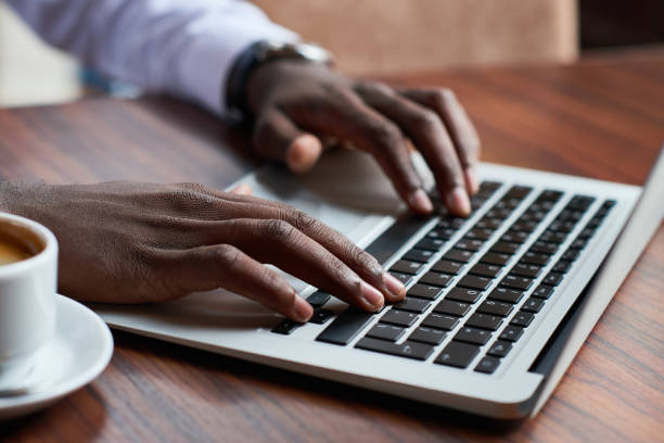 istock Businessman taking statistics on laptop 857163160
