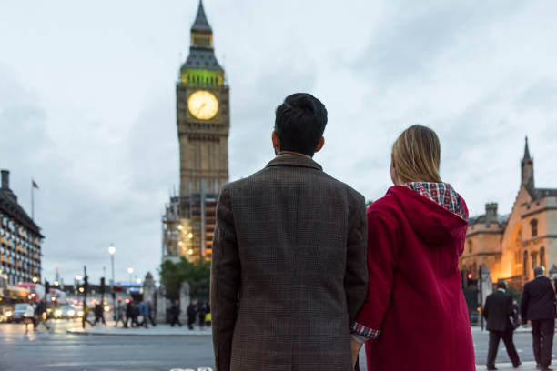 istock Loving couple in London 857173920