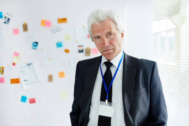 istock Mature Police Officer at Workplace 857174758