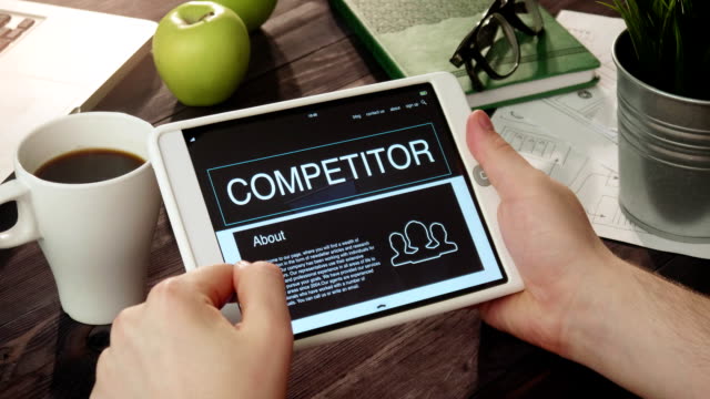 Browsing competitor's web page using digital tablet
