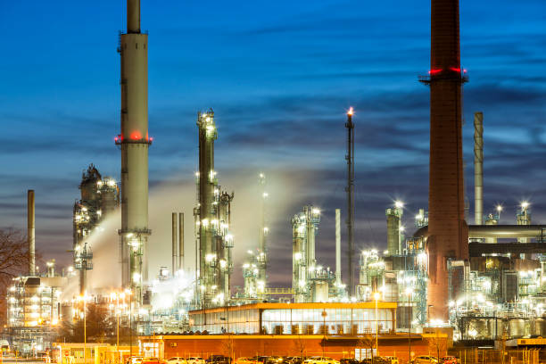 istock Petrochemical Plant At Dusk 857194108