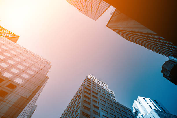 istock Modern office building detail, glass surface 857196922