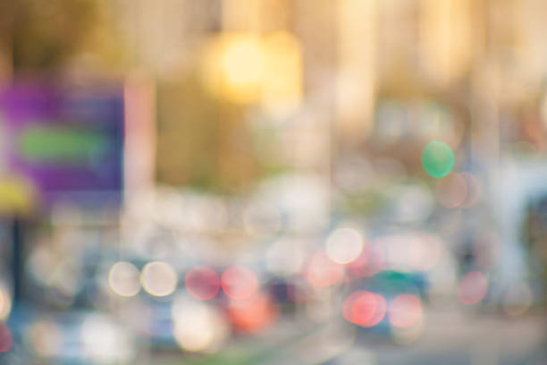 istock Beautiful sunset city bokeh. 857198428