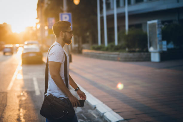 istock Businessman crossing street 857198680
