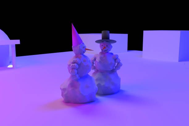 istock smiling snowman and his girlfriend 857202206