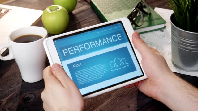Checking performance info using digital tablet