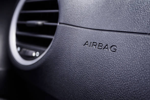 знак подушки безопасности в автомобиле - airbag стоковые фото и изображения