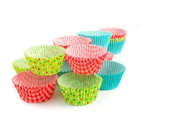 istock Paper baking case for cupcake and muffin, isolated white background. 857238060