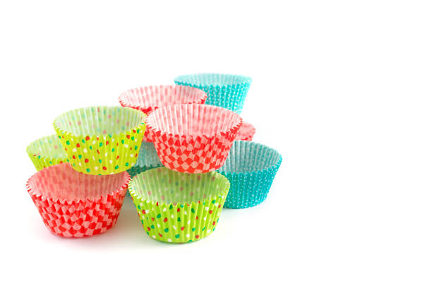 istock Paper baking case for cupcake and muffin, isolated white background. 857238062