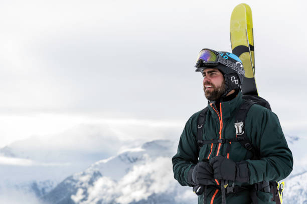 istock Backcountry Skier on Mountain Summit 857245366