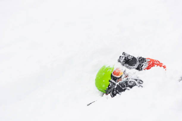 istock Snowboarder Stuck in Fresh Deep Powder Snow 857245378