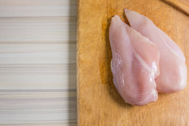 istock The Raw chicken breast with dill ready to cooking 857247700