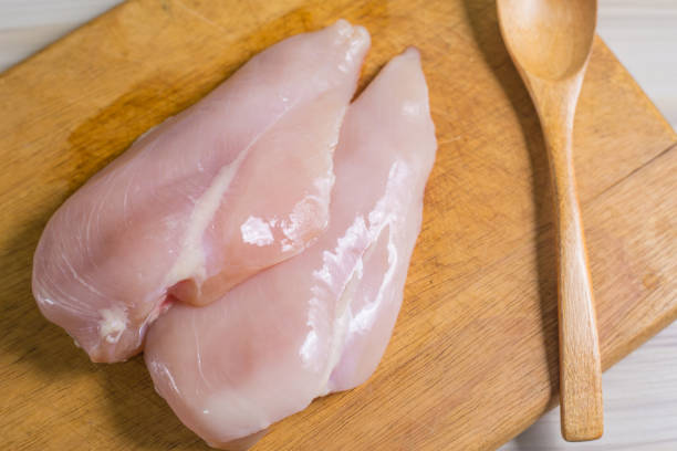 istock The Raw chicken breast with dill ready to cooking 857247716