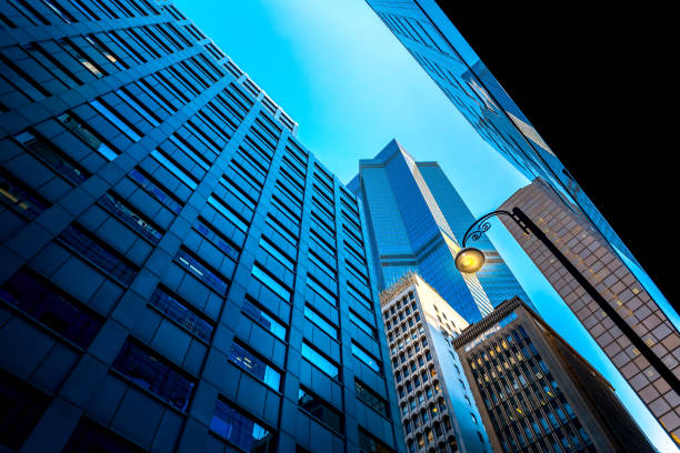 istock Modern office building detail, glass surface 857252678