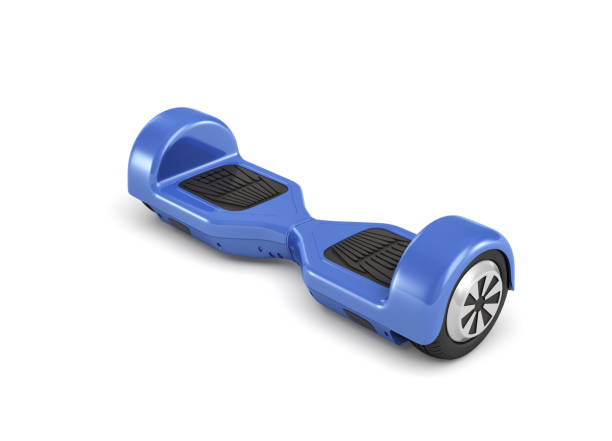 istock 3d rendering of a single blue self-balancing gyroscooter on white background. 857252848