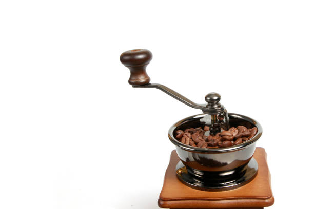 istock Vintage manual coffee with coffee beans 857260802
