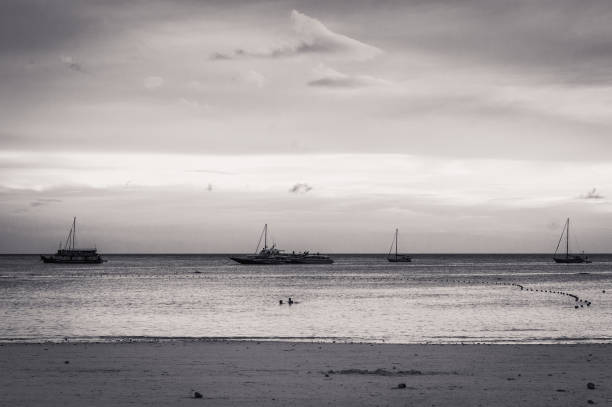 istock Dusk at Koh Lipe beach in black and white 857263556