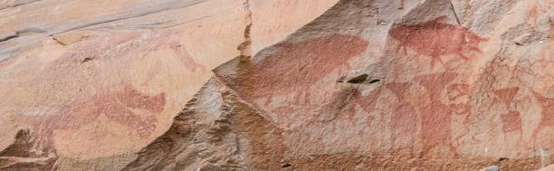 istock Prehistoric cave painting 857286030