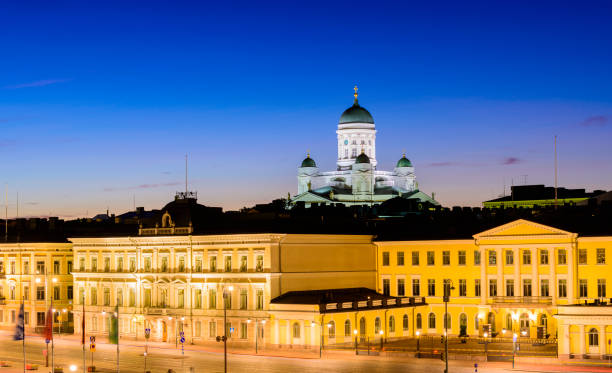 istock Helsinki Cathedral at Sunset in Finland 857289356