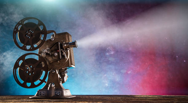 istock Old style movie projector, close-up 857289562