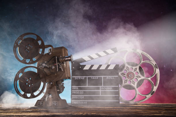 istock Old style movie projector, close-up 857289628