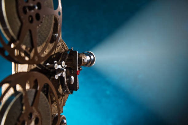 istock Old style movie projector, close-up 857289824