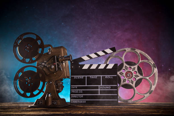 istock Old style movie projector, close-up 857293974