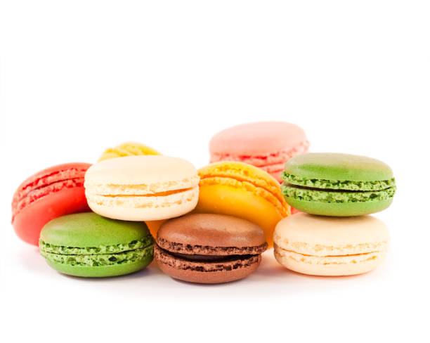 istock colorful  macarons isolated on white backrgound 857294194