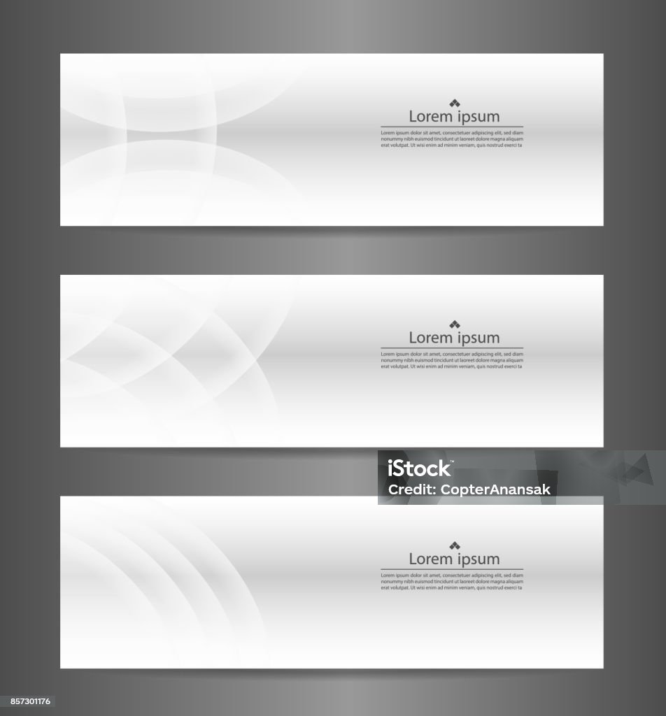 Gray Vector Banner Set Three Gray Abstract Modern Banner Texture Vector Banner Background ...