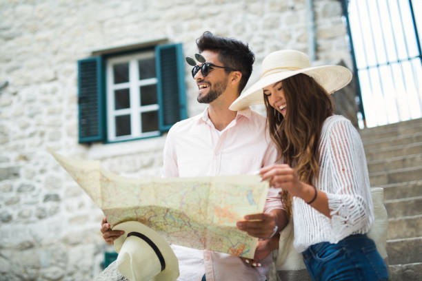 istock Loving couple traveling together 857312450