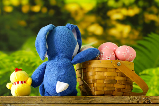 istock Happy Easter! Decorative eggs and holiday symbols 857317234