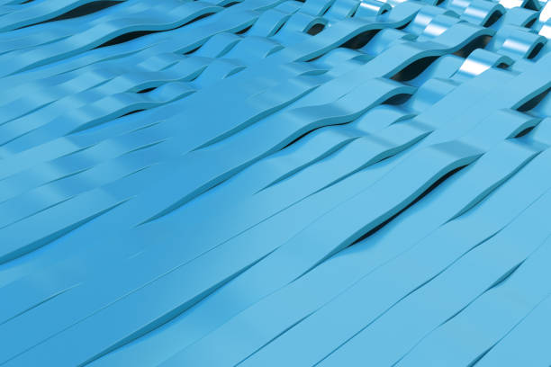 istock Abstract 3D rendering of blue sine waves 857324998