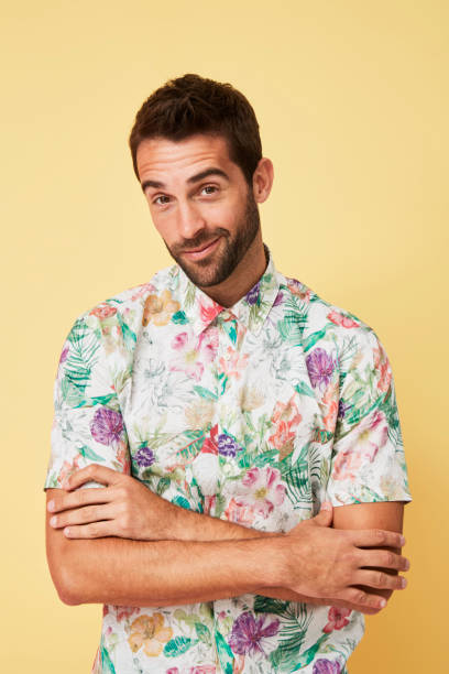 istock Smiling guy in fashion shirt 857341890