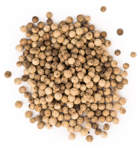 istock Portion of White Pepper isolated on white 857353786