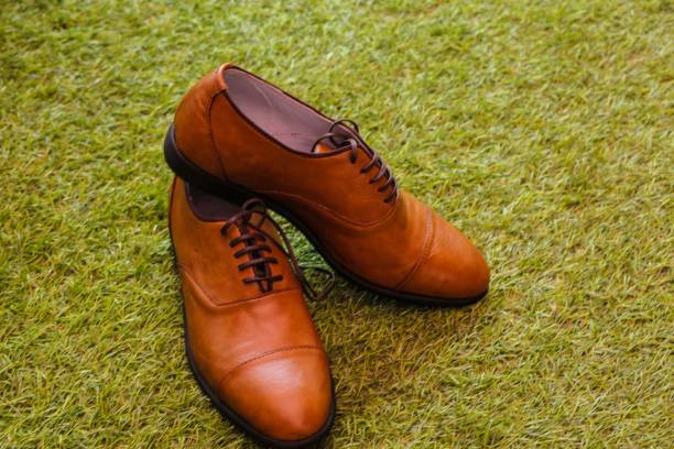 istock Leather Shoe, laced, and stacked 857358316