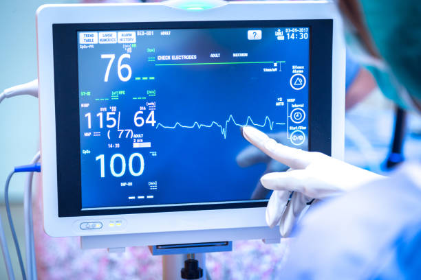 istock Female surgeon using monitor in operating room. 857358328