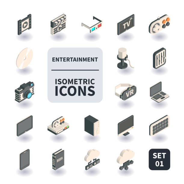 ilustrações, clipart, desenhos animados e ícones de simples conjunto de ícones do entretenimento. - dvd player computer icon symbol icon set