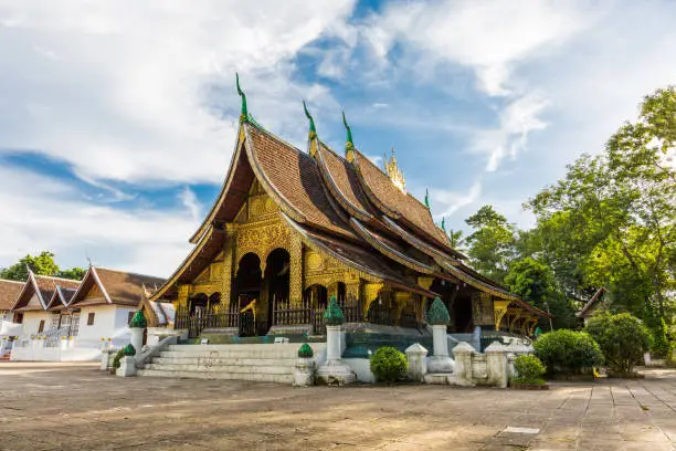 Wat Xieng Thong, a popular Buddhist temple in Luang Prabang, Laos