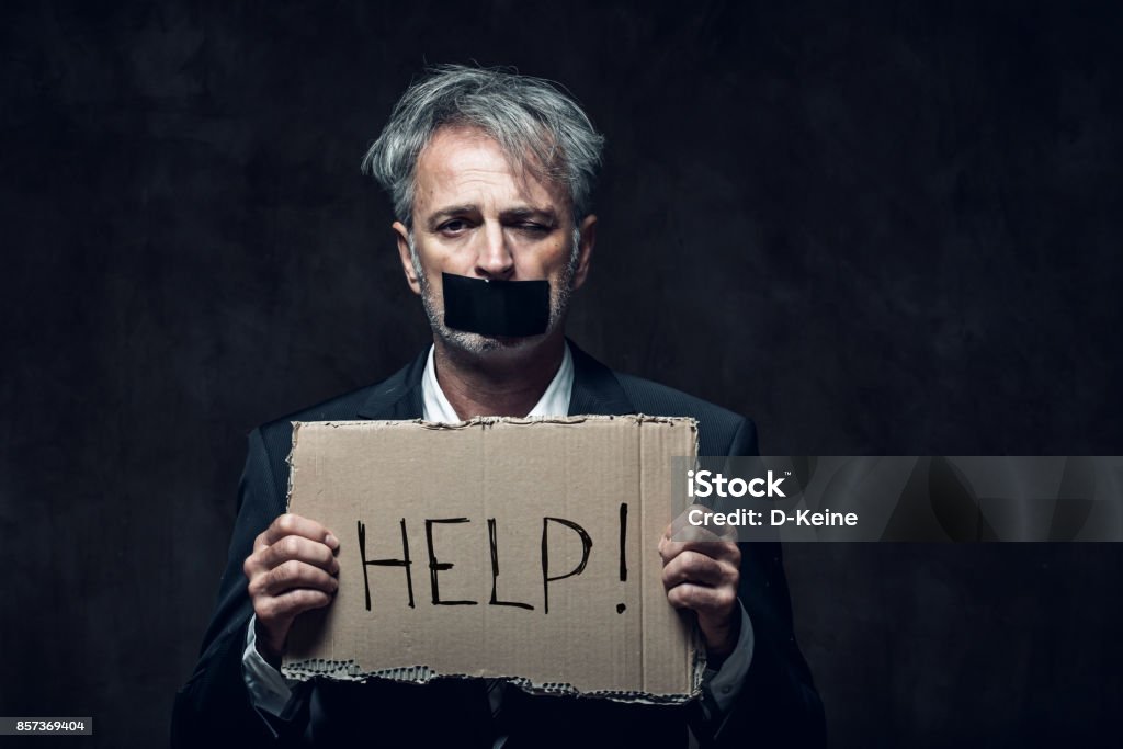 Hostage Stock Photo - Download Image Now - Kidnapping, Businessman, Men