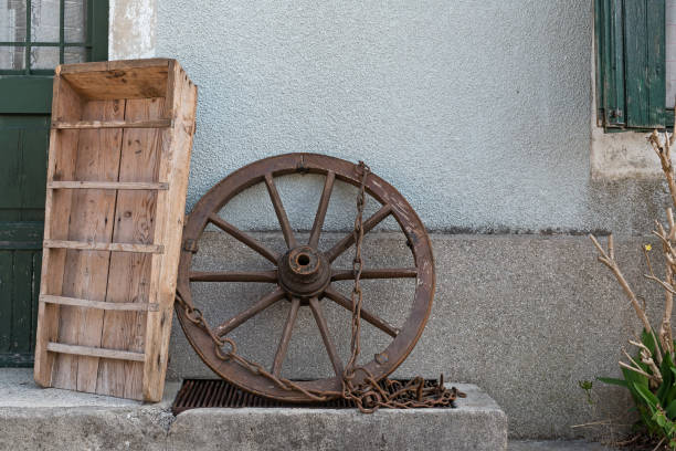 Rejected antiques lovingly decorated front of the house still life on Lago dei Tramonti