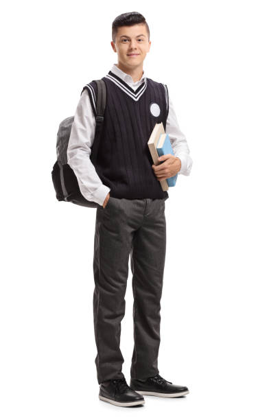 istock Teenage student with a backpack and books 857383920