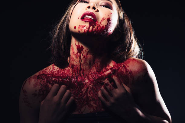 istock girl in blood makeup 857387354
