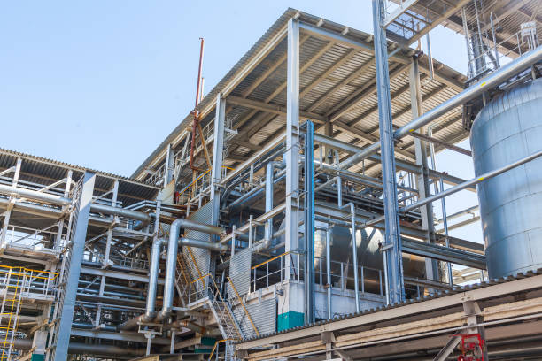 istock Equipment inside chemical production 857390872