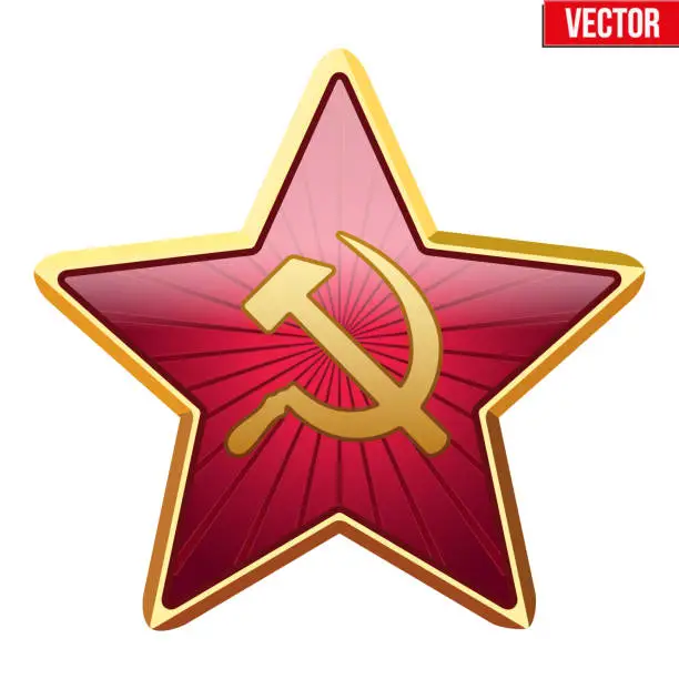 Vector illustration of Badge of Soviet Union star