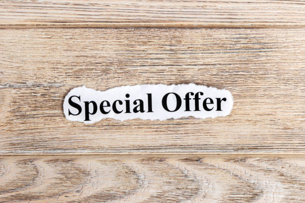 istock Special offer text on paper. Word Special offer on torn paper. Concept Image 857402036