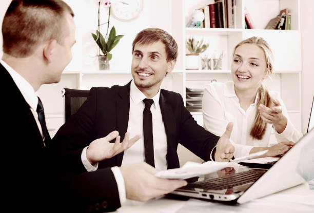 istock Business colleagues with document in hands 857411482