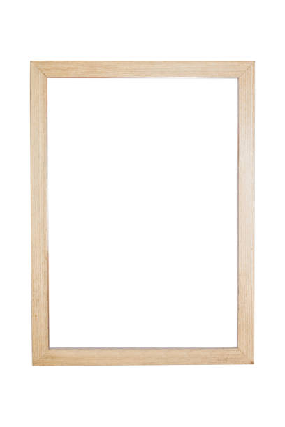 istock wooden photo frame isolated white background. 857412064